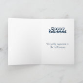 Pensionering Vergeet nooit Blue Space Kaart (Binnen)