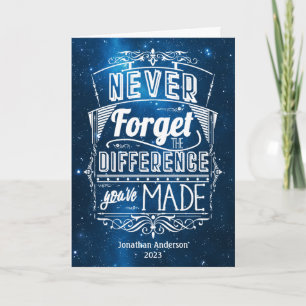 Pensionering Vergeet nooit Blue Space Kaart