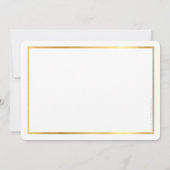 PENSIONERING VIERING DINER modern goud zwart Kaart (Achterkant)