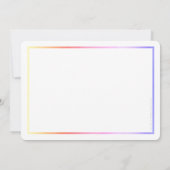 PENSIONERING VIERING DINER moderne regenboogkleur Kaart (Achterkant)