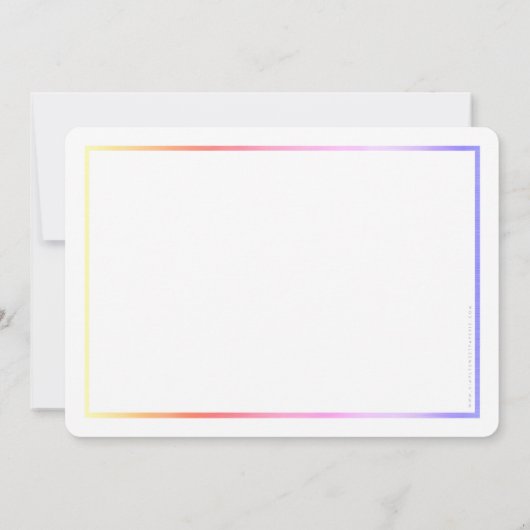 PENSIONERING VIERING DINER moderne regenboogkleur Kaart (Achterkant)