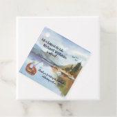 Pensionering vissen aan de waterverf van het meer bedankjes labels (In situ)