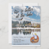 Pensionering vissen aan de waterverf van het meer kaart (Voorkant)