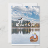 Pensionering vissen aan de waterverf van het meer kaart (Achterkant)