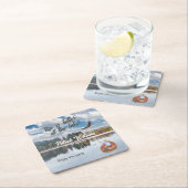 Pensionering vissen aan de waterverf van het meer kartonnen onderzetters (Insitu)