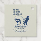 Pensionering Vist de Rodfather Big Fish Bedankjes Labels (Achterkant)