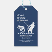 Pensionering Vist de Rodfather Big Fish Cadeaulabel (Achterkant)