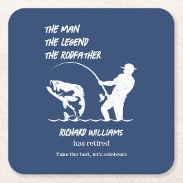 Pensionering Vist de Rodfather Big Fish Kartonnen Onderzetters