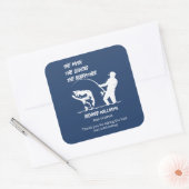 Pensionering Vist de Rodfather Big Fish Vierkante Sticker (Envelop)