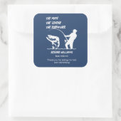 Pensionering Vist de Rodfather Big Fish Vierkante Sticker (Tas)