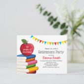 pensionering voor leraren , versie van appel briefkaart (Staand voorkant)