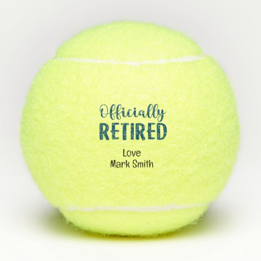 Pensionering voor tennisser tennisballen (Voorkant)