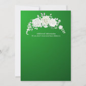 Pensionering Vrouw Party  Wit Rose Border Kaart (Achterkant)