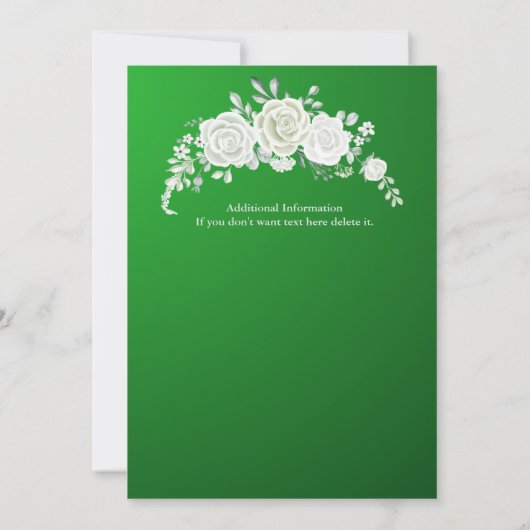 Pensionering Vrouw Party  Wit Rose Border Kaart (Achterkant)