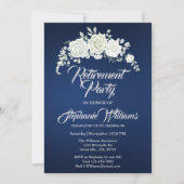 Pensionering Vrouw Party  Wit Rose Border Kaart (Voorkant)