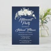 Pensionering Vrouw Party  Wit Rose Border Kaart (Staand voorkant)