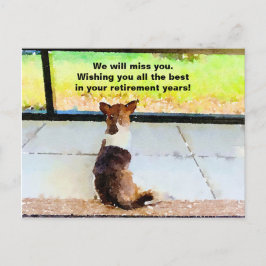 Pensionering - We zullen je missen. Briefkaart
