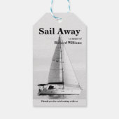 Pensionering zeilen Sail Away Zeilboot formeel Cadeaulabel (Achterkant)
