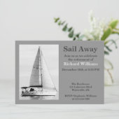 Pensionering zeilen Sail Away Zeilboot formeel Kaart (Staand voorkant)