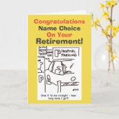 Pensionering ziekenhuiswerknemer kaart (Gele Bloem)