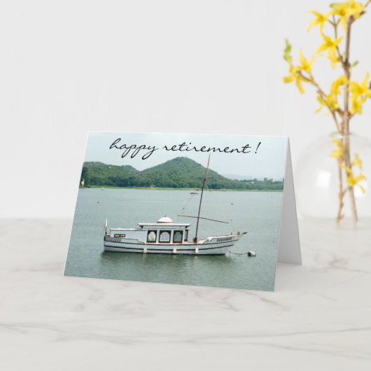 pensioneringsboot kaart (Gele Bloem)