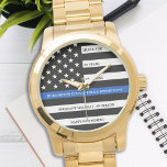 Pensioneringscadeau van politie met blauwe lijn vl horloge<br><div class="desc">U kunt uw waardering voor een uitstekende politieagent vieren met deze Thin Blue Line Retirement of Jubileum Police Pocket Watch - Amerikaans vlagontwerp in de kleuren van de vlag van de politie in een modern zwart en blauw ontwerp. Ideaal voor servicetoekenning en Pensioencadeaus van politie en pensionering van de politie....</div>