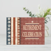 Pensioneringsceremonie van de militaire veteraan v kaart (Staand voorkant)