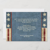 Pensioneringsceremonie van de militaire veteraan v kaart (Achterkant)