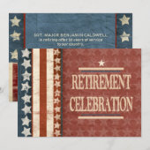 Pensioneringsceremonie van de militaire veteraan v kaart (Voorkant / Achterkant)