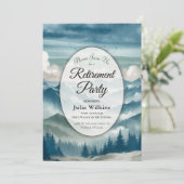 Pensioneringsfeest 'Echoes Through the Misty Pines Kaart (Staand voorkant)