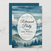 Pensioneringsfeest 'Echoes Through the Misty Pines Kaart (Voorkant / Achterkant)