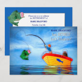 Pensioneringsfeest voor hem Vist in Boat Kaart (Voorkant / Achterkant)