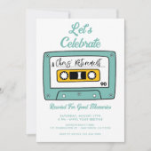 pensioneringsfeestuitnodiging leuk retro Uitnodigi Kaart (Voorkant)
