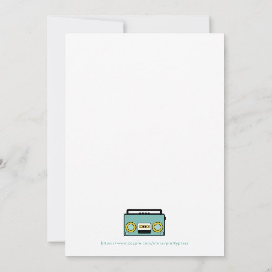 pensioneringsfeestuitnodiging leuk retro Uitnodigi Kaart (Achterkant)