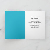 Pensioneringsgebedden, grappig - je bent zo'n klei kaart (Binnen)