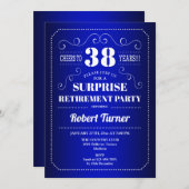 Pensioneringspartij bij ondernemingen - Royal Blue Kaart (Voorkant / Achterkant)