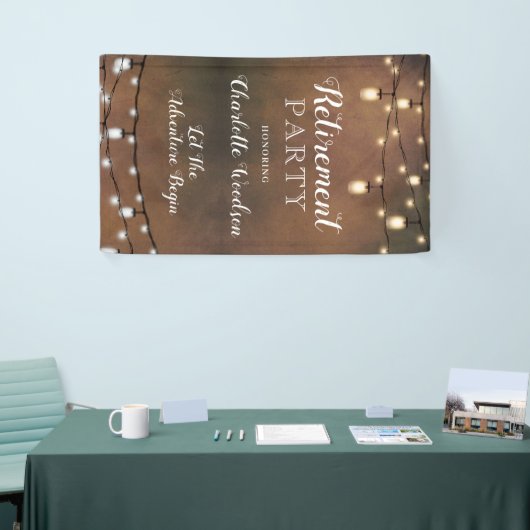 Pensioneringspartij bij ondernemingen spandoek (Beurs)