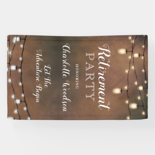 Pensioneringspartij bij ondernemingen spandoek (Horizontaal)