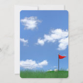 Pensioneringspartij Golfbal in gras Kaart (Achterkant)