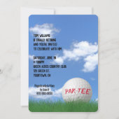 Pensioneringspartij Golfbal in gras Kaart (Voorkant)