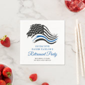 Pensioneringspartij politie Thin Blue Line Servet (Insitu)