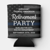 Pensioneringspartij van de politie bevoordeelt de  blikjeskoeler (Achterkant)