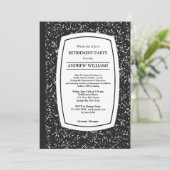 Pensioneringspartij van het samenstellend boekje T Kaart (Staand voorkant)