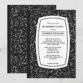 Pensioneringspartij van het samenstellend boekje T Kaart (Voorkant / Achterkant)