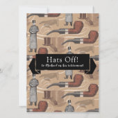 Pensioneringspartij voor een oude, ferroman kaart (Achterkant)