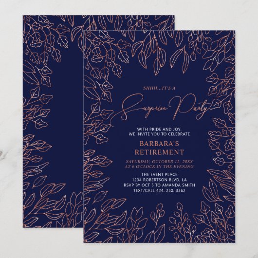 Pensioneringspartij voor marinescheepvaart en kope kaart (Voorkant / Achterkant)