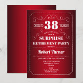 Pensioneringspartij voor ondernemingen - rood wit kaart (Voorkant / Achterkant)