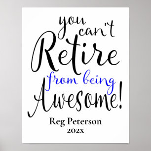 Pensioneringspartij voor politieambtenaren poster