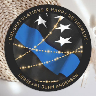 Pensioneringspartij voor politiefunctionarissen Th Ronde Sticker