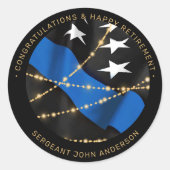 Pensioneringspartij voor politiefunctionarissen Th Ronde Sticker (Voorkant)